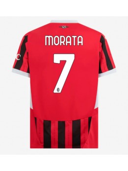 Moški Nogometna dresi replika AC Milan Alvaro Morata #7 Domači 2024-25 Kratek rokav